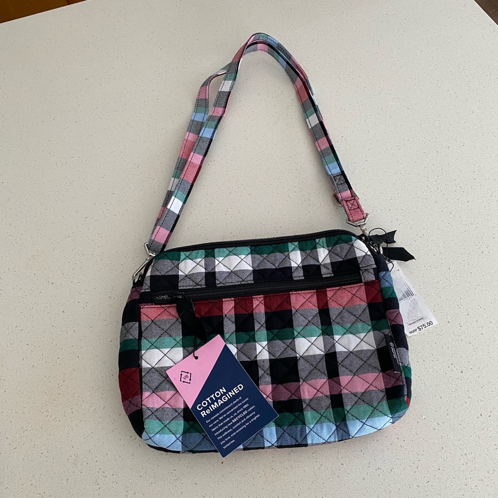 Vera Bradley Plaid Crossbody Bag NWT
